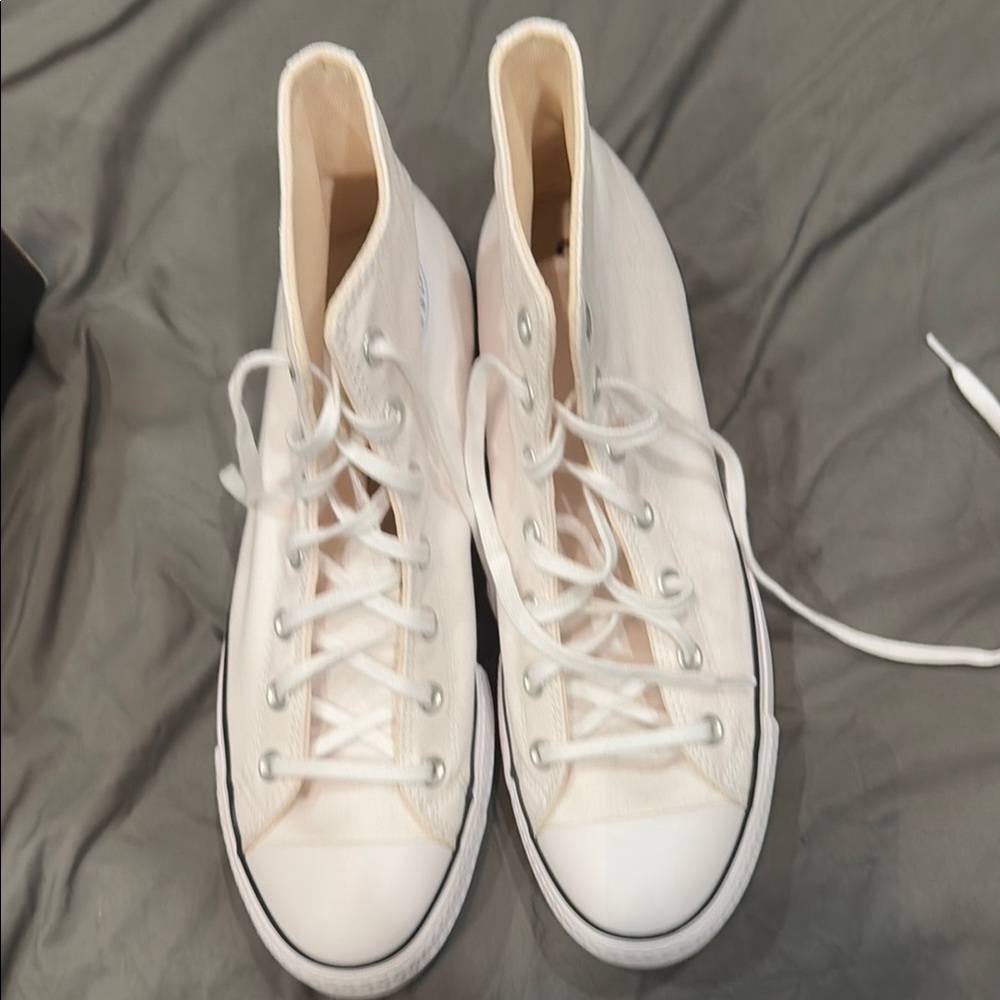 Converse Cream High-Top Sneakers - Picture 3 of 6